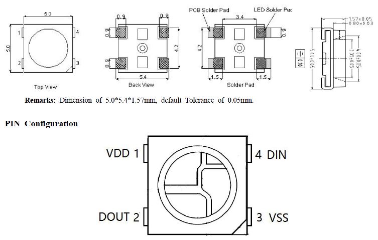 5050 RGB LED mit IC